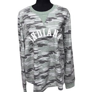 Camp David Indiana Camo Sweatshirt 2XL Distressed Graphic Pullover NWT